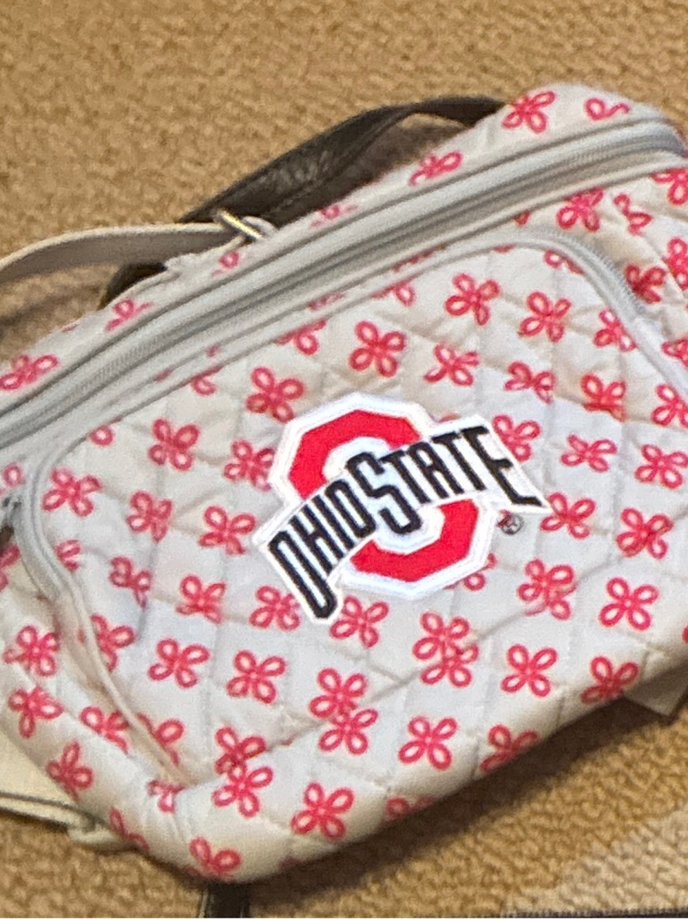 Red Floral Crossbody Bag